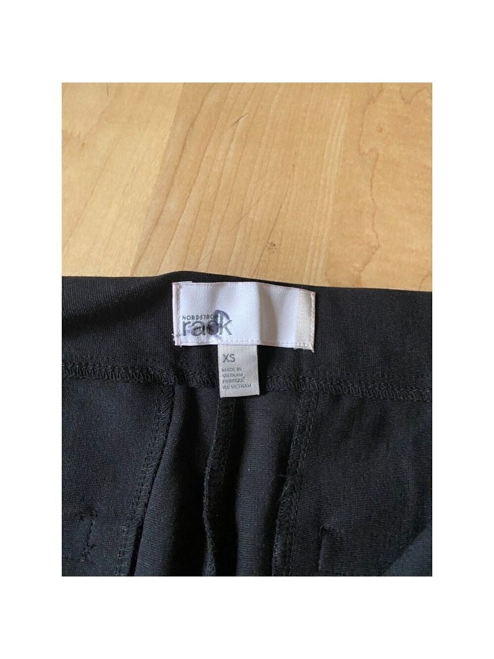Nordstrom rack BNWOT Black "essential ponte" pants NEW flat front - Picture 6 of 8
